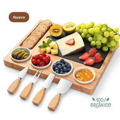 SET ACCESORIOS COCINA HELIOS ECOGRILL TBBBD TABLA FULL QUESOS CHARCUTERIA