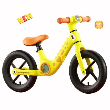 BICICLETA EQUILIBRIO HELIOS ECOGRILL BICI DINO AMARILLO DINOSAURIO NIÑOS