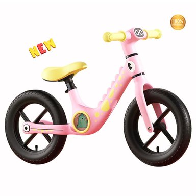 BICICLETA EQUILIBRIO HELIOS ECOGRILL DINOSAURIO ROSADO NIÑOS