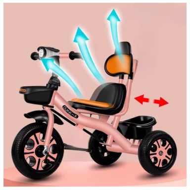 TRICICLO BICICLETA FLASHLIGHT PARA NIÑOS - ROSADO - 3