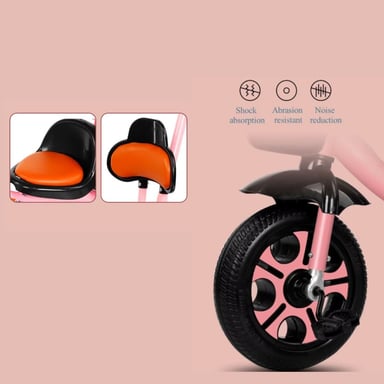 TRICICLO BICICLETA FLASHLIGHT PARA NIÑOS - ROSADO - 5