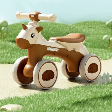 BICICLETA SCOOTER UNICORNIO PARA NIÑOS CON LUCES Y MUSICA - COFFE - 3