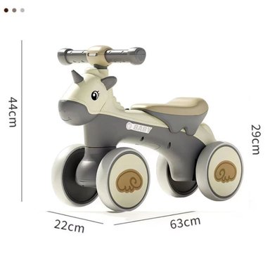 BICICLETA SCOOTER UNICORNIO PARA NIÑOS CON LUCES Y MUSICAL - GRIS - 3
