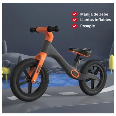 BICICLETA DE BALANCE FLASH PARA NIÑOS COLOR NEGRO - 2