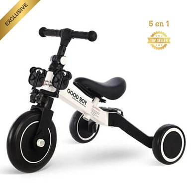 BICICLETA TRICICLO HELIOS ECOGRILL BLANCO 5 EN 1 PLEGABLE NIÑOS - 1