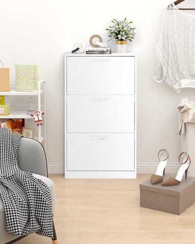 ZAPATERA VILLA HOGAR SMALL BLANCO CAJONERA CAPACIDAD HASTA 18 PARES ZAPATOS TALLA 37 - 2