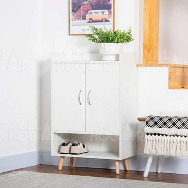 ZAPATERA VILLA HOGAR JISSO BLANCO CON GABINETE