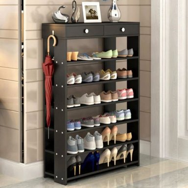 ZAPATERA VILLA HOGAR PAO NEGRO MULTIFUNCIÓN