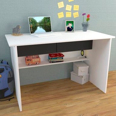 ESCRITORIO VILLA HOGAR MONSERAT 115 CM X 55 CM NEGRO CON CAJONES