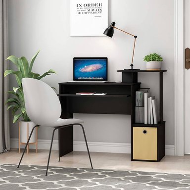 ESCRITORIO VILLA HOGAR CUBA 99 CM X 38 CM NEGRO - 1
