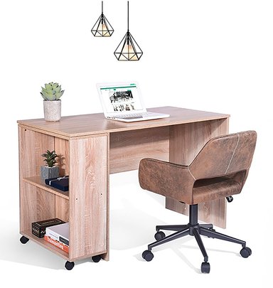 ESCRITORIO VILLA HOGAR MISTY 120 CM X 60 CM ROBLE CLARO