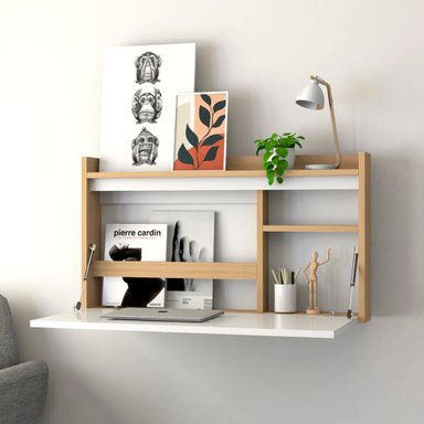 ESCRITORIO PLEGABLE VILLA HOGAR MELANNIA 90 CM X 57 CM BLANCO