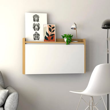 ESCRITORIO PLEGABLE VILLA HOGAR MELANNIA 90 CM X 57 CM BLANCO - 2
