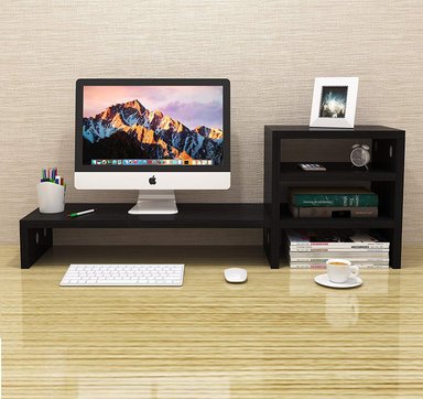 ESCRITORIO VILLA HOGAR SOPORTE DE MONITOR 80 CM X 20 CM NEGRO