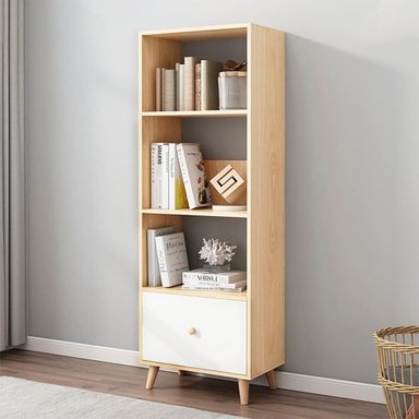 ESTANTE LIBRERO VILLA HOGAR DUNA ROBLE CLARO