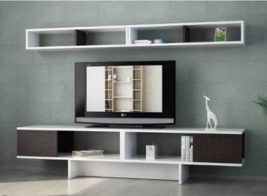 CENTRO DE ENTRETENIMIENTO PARA TV 70' POLONIA BLANCO/WENGUE