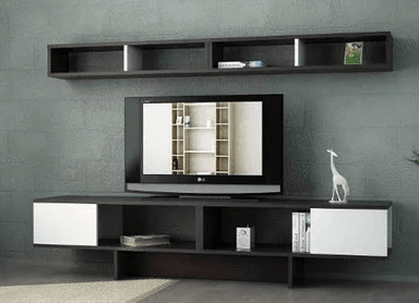 CENTRO DE ENTRETENIMIENTO PARA TV 70' POLONIA NEGRO/BLANCO