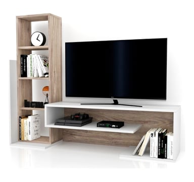MUEBLE PARA TV 49' BRASILIA ROBLE CLARO/BLANCO - 2