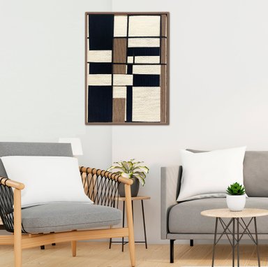 CUADRO HELENA LIENZO TRENZADO CON HILOS DE ALGODÓN