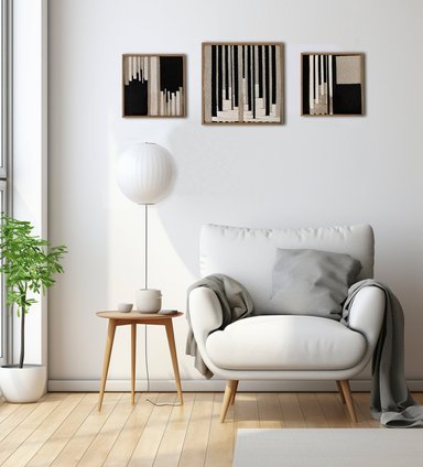 CUADROS ASTRID JUEGO DE LIENZOS TRENZADOS CON HILOS DE ALGODÓN