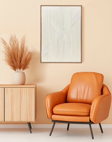 CUADRO FREYA GARLIC LIENZO TRENZADO CON HILOS DE ALGODÓN