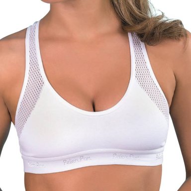 TOP DEPORTIVO MUJER PETER PAN 3280 ALGODÓN BLANCO