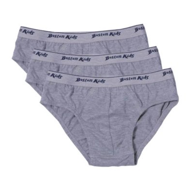 PACK 3 CALZONCILLOS NIÑO BOSTON GRIS CLARO 879N KIDS