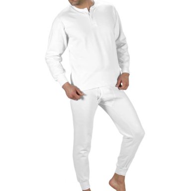 PIJAMA AFRANELADA BOSTON - BLANCO