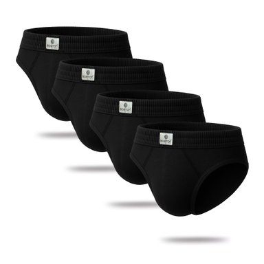 PACK X4 TRUSAS ALGODÓN BOSTON NEGRO 878 RECUBIERTO BIKINI