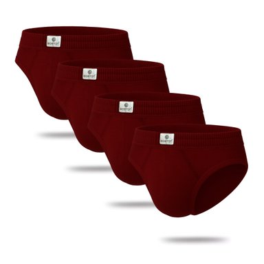 PACK X4 TRUSAS ALGODÓN BOSTON VINO 878 RECUBIERTO BIKINI VINO
