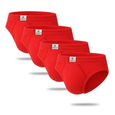 PACK X4 TRUSAS ALGODÓN BOSTON ROJO 878 RECUBIERTO BIKINI