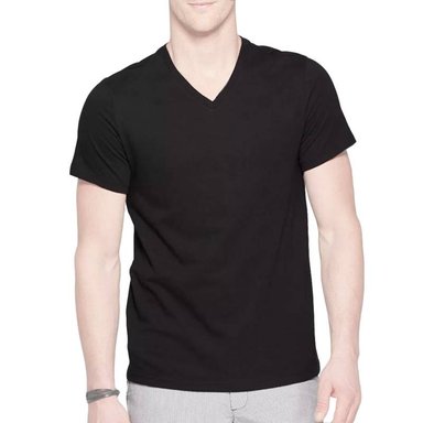 POLO MANGA CORTA ALGODÓN BOSTON NEGRO 929 CUELLO V