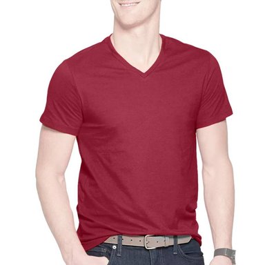 POLO MANGA CORTA ALGODÓN BOSTON ROJO 929 CUELLO V