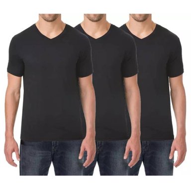 PACK X3 POLOS ALGODÓN BOSTON NEGRO 929 CUELLO V