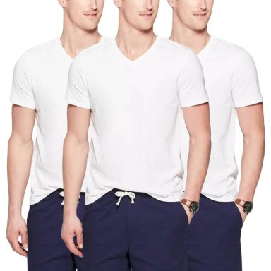 PACK X3 POLOS ALGODÓN BOSTON BLANCO 929 CUELLO V