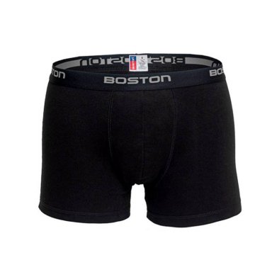 BÓXER BOSTON CORTO ELÁSTICO VISIBLE NEGRO