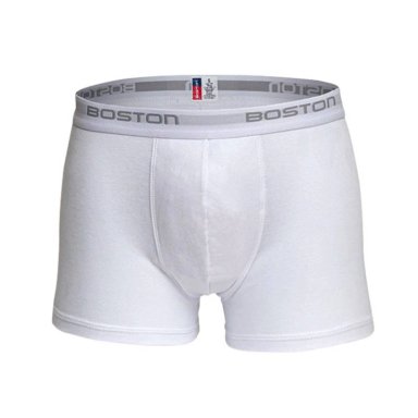 BÓXER BOSTON CORTO ELÁSTICO VISIBLE BLANCO