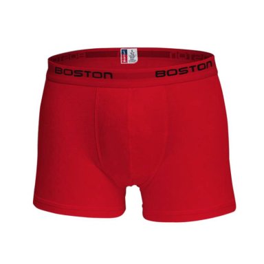 BÓXER BOSTON CORTO ELÁSTICO VISIBLE ROJO