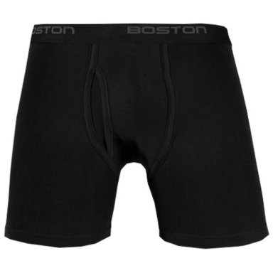 BÓXER BOSTON LARGO ELÁSTICO VISIBLE NEGRO