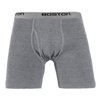 BÓXER BOSTON LARGO ELÁSTICO VISIBLE PLOMO CLARO