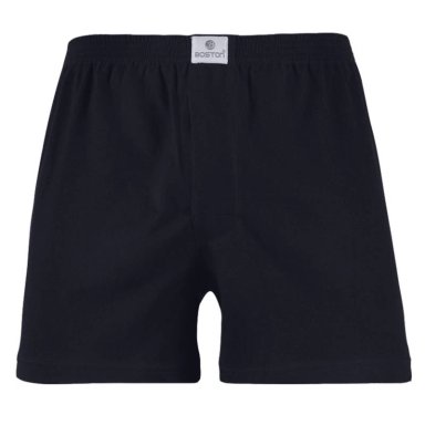 SHORT BOSTON DE ALGODÓN RECUBIERTO AZUL MARINO