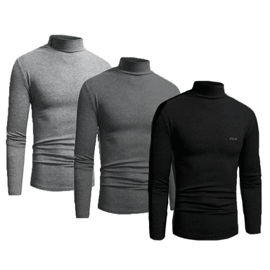 PACK 3 POLOS MANGA LARGA ALGODÓN HOMBRE FILA FC242 CUELLO ALTO - 2