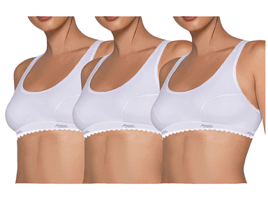 TOP ALGODÓN MUJER SWEET COTTON BLANCO 706 DEPORTIVO PACK X 3