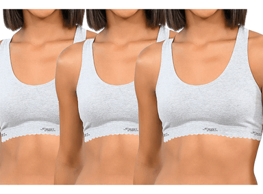 TOP ALGODÓN MUJER SWEET COTTON GRIS 706 DEPORTIVO PACK X 3
