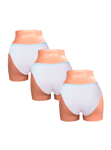 PACK X3 BIKINI ALGODÓN MUJER SWEET COTTON BLANCO 399 - 2