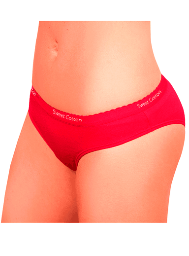 PACK X3 BIKINI ALGODÓN MUJER SWEET COTTON ROJO 399 - 3