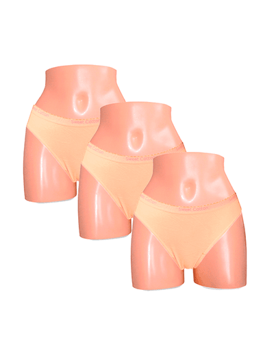 PACK X3 BIKINI ALGODÓN MUJER SWEET COTTON BEIGE 399 - 1