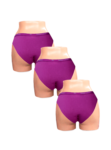 PACK X3 BIKINI ALGODÓN MUJER SWEET COTTON LILA 399 - 2