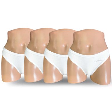 PACK BIKINI ALGODÓN MUJER MONINA BLANCO X4 TRUZA