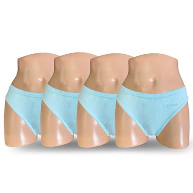 PACK BIKINI ALGODÓN MUJER MONINA CELESTE X4 TRUZA